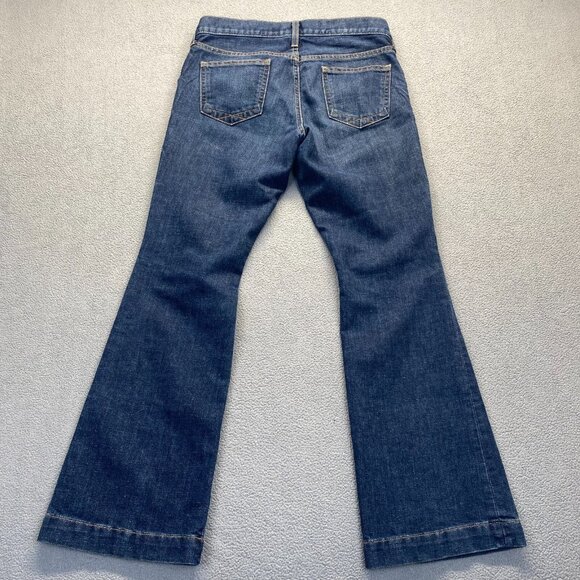 Gap Jeans Womens 2 Boot Cut Long‎ Lean Mid Rise Dark Wash Denim Stretch 30x29 - Picture 8 of 9